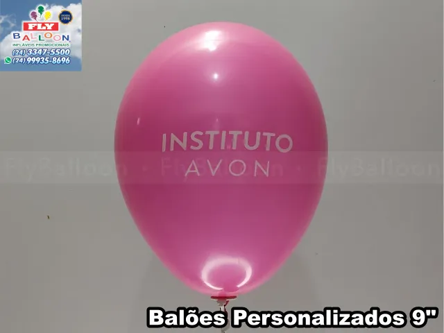 Bexigas personalizadas para Instituto Avon