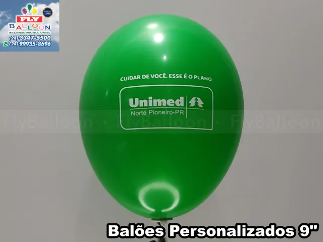 Bexigas personalizadas para Unimed Norte Pioneiro PR